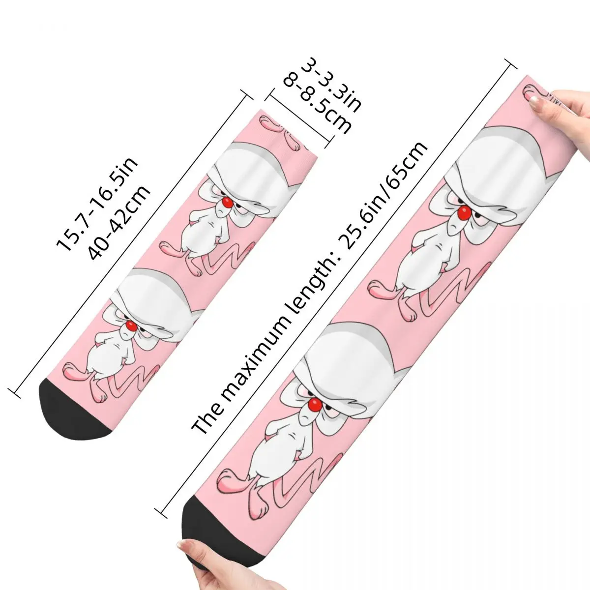 Happy Funny Men\'s Compression Socks Look You Vintage Harajuku Pinky and the Brain TV Hip Hop Novelty Casual Crew Crazy Sock