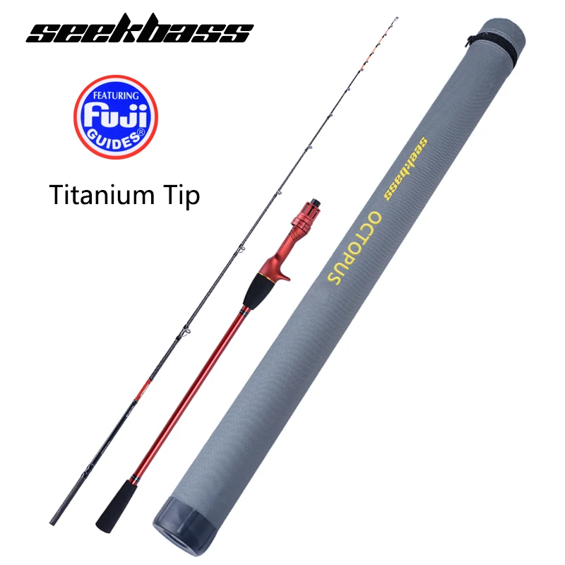 

Seekbass FUJI Guides Cuttlefish Fishing Light Saltwater Jigging Rod Squid Boat Fishing Sensitive Titanium Tip Octopus Max 120g