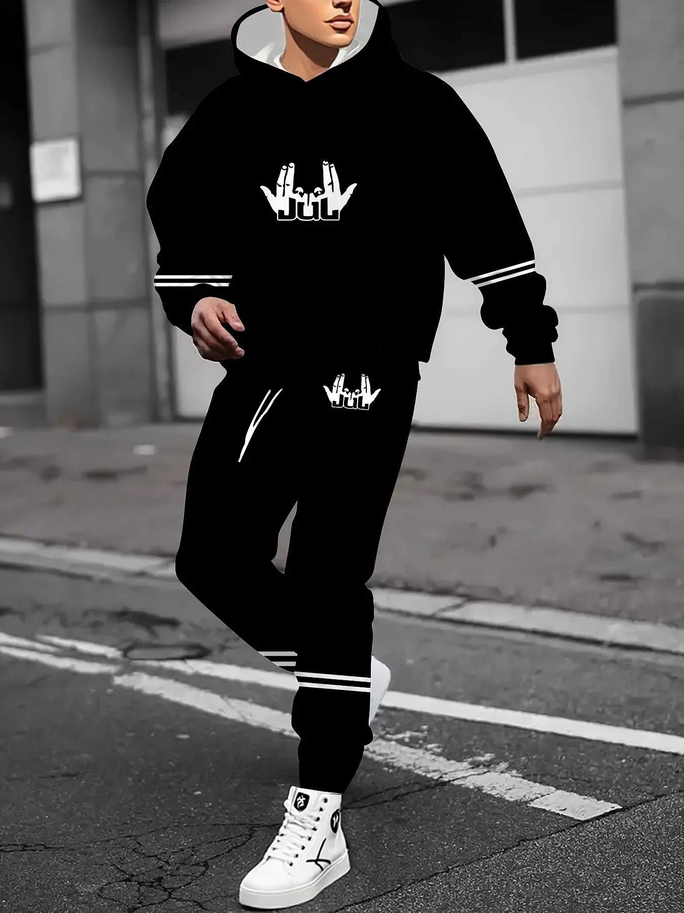 2025/26 herbst Winter Neue Trendy männer Hoodie Mode Y2K Hosen Übergroßen Sweatshirt + Hosen Jogging Anzug Männliche Kleidung anzug