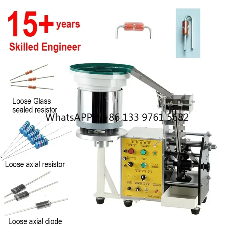 WSQ Loose NTC Glass Temperature Resistance Component Foot Bending Bender Forming Bulk Axial MF58 Resistor Lead Former Machine