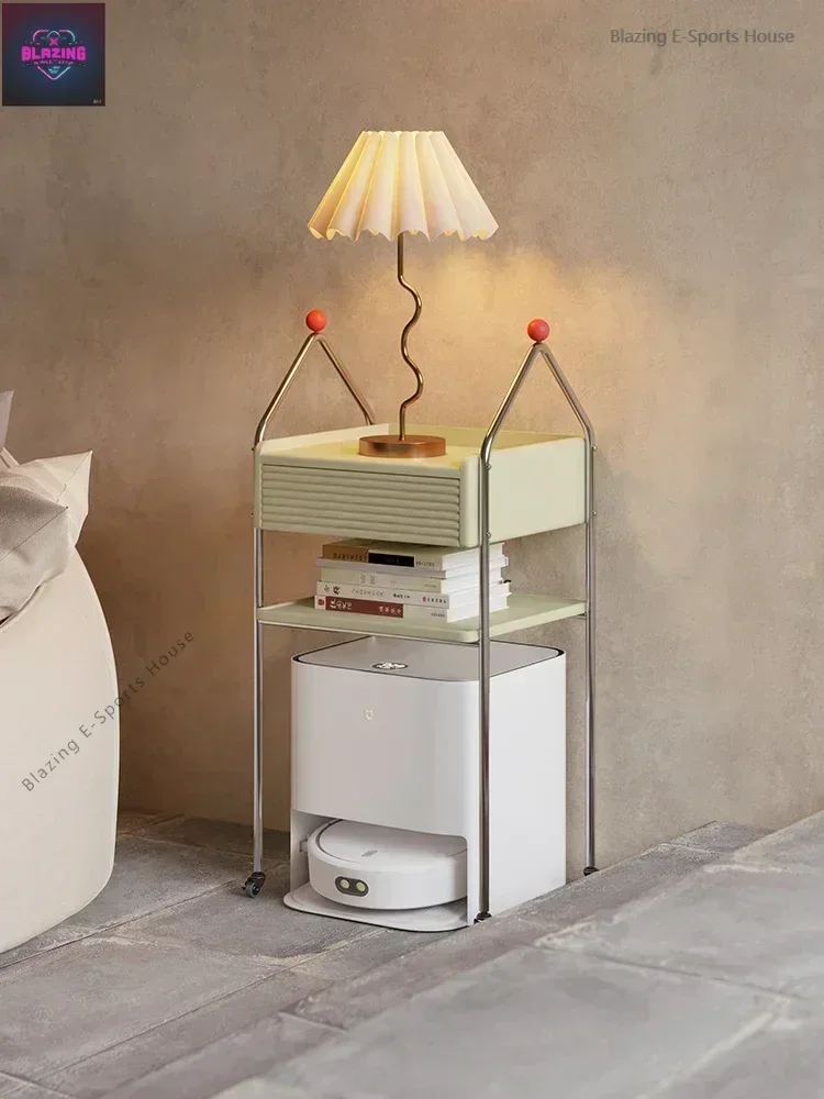 Sweeping robot storage rack, living room movable sofa, cloud whale stone, Kovos storage rack