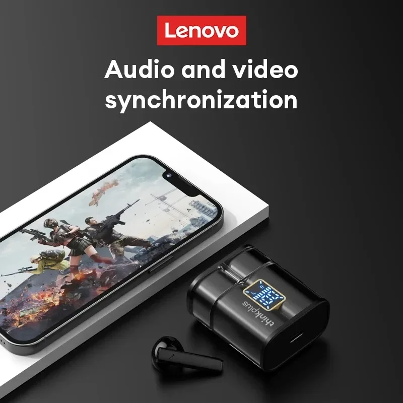 سماعات أذن Lenovo XT56 بلوتوث مع شاشة LED لإلغاء ضوضاء المكالمات، سماعات أذن لاسلكية ستيريو هاي فاي مع iOS/Android #3