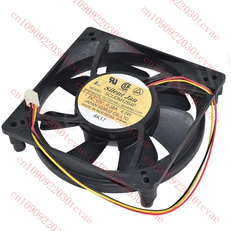 

For SCUDM12B4P 12V 0.38A 4.5W 12CM 12025 120 * 120 * 25MM 3 Wires Cooling Fan