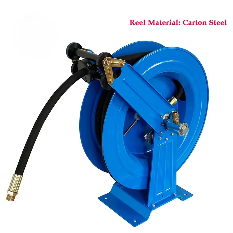 200 بار الثقيلة 1/2 بوصة 20 متر الصناعية الصف التلقائي قابل للسحب جدار جبل الربيع الترجيع النفط خرطوم المياه بكرة