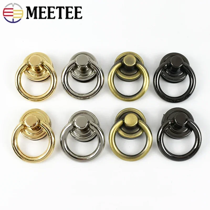 

Meetee 5/10pcs 20mm O Ring Hook Buckle Metal Rivet Clip Screws Bag Strap Handle Hang Buckles DIY Chain Side Clasp Hardware