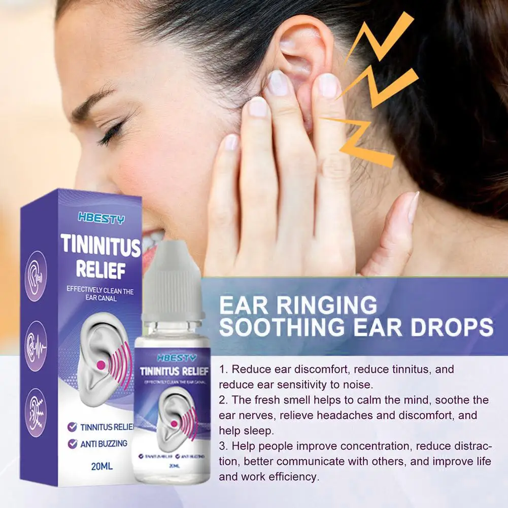 Cera de oído limpia para aliviar la sordera, tratamiento para la picazón, tratamiento para el Canal, esencia de Tinnitus, dolor de oídos, Heari A9L2, 20ml