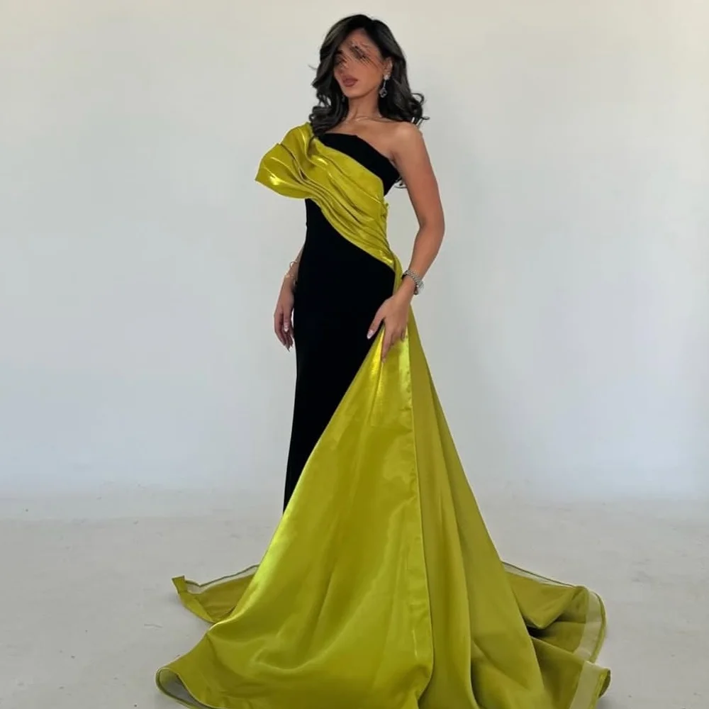 

Customized Simple Sizes Available Jersey Pleat Ruched Mermaid Strapless Long Dresses Bespoke Occasion Dresses High Quality Sexy