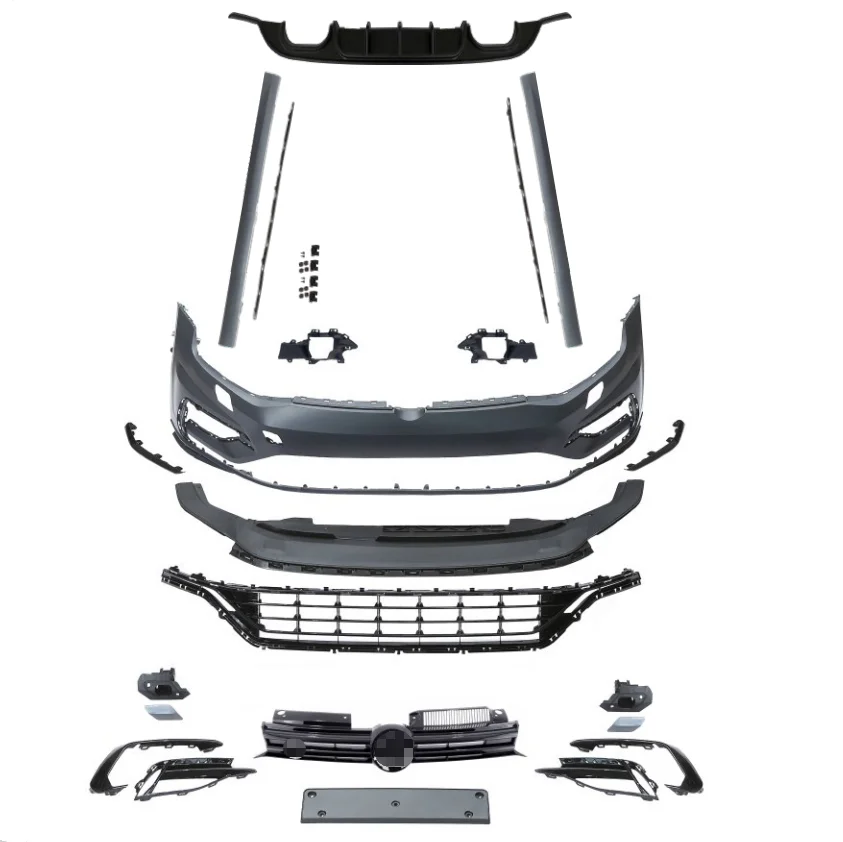 for Upgrade Bodykit for Golf VI Golf6 2009-2013 Modified to GF7.5 R Design Body Kit Lamps Front Grille Bumper Side Skirt