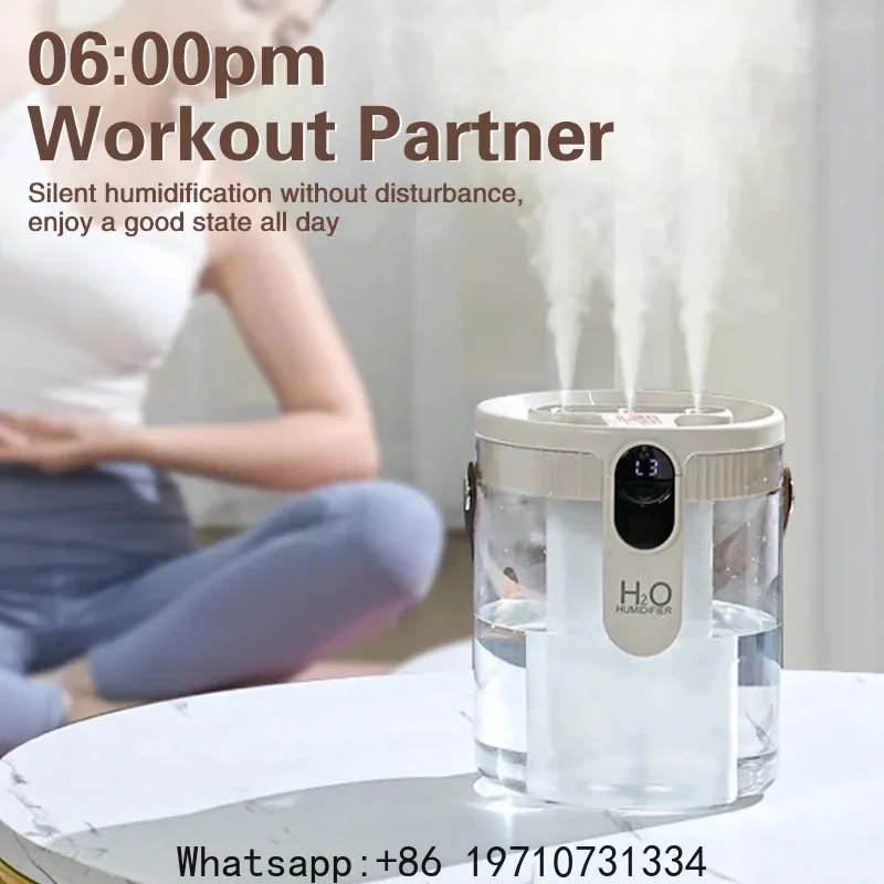 1.5L Air Humidifier with 3-Port Spray – USB Aromatherapy Diffuser & Air Purifier with Mood Light