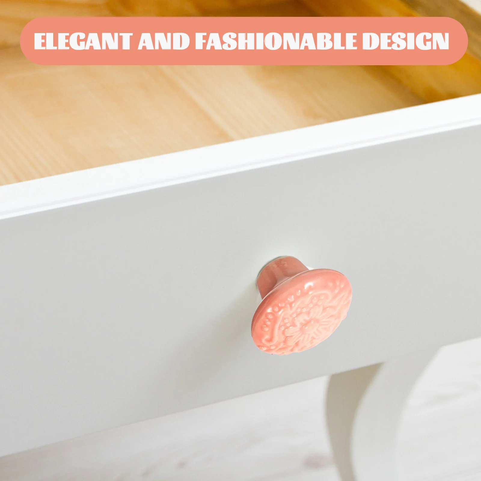 6 قطعة مقابض أدراج السيراميك سطح أملس غير قابل للانزلاق لخزانة غرفة النوم خزانة الأثاث ترقية ديكور مقابض السيراميك #6