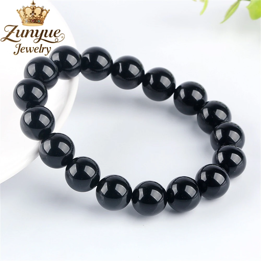 

High-End Natural Obsidian Bracelet Luxury Quality Jewelry Fashion Jewelry Exquisite Charms Gift Popular Elegant Creative Young