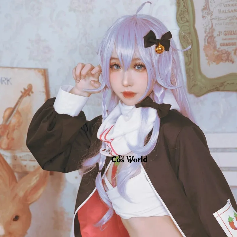 الظاهري YouTuber VTuber Kagura نانا 70 سنتيمتر مزيج طويل اللون أنيمي تأثيري الباروكات الألياف مقاومة للحرارة الشعر الاصطناعية + غطاء شعر مستعار