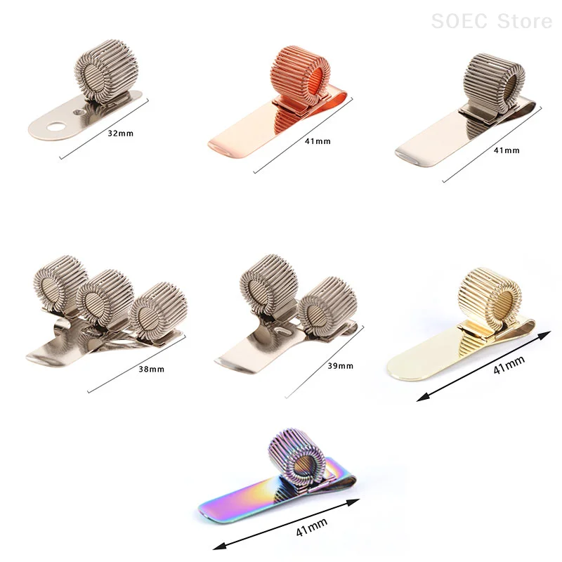 Portable Metal Pen Holder Notebook Multihole Scrapbook Fixed Spring Pencil Clip Writing Stationery Adjustable Loop Penholder