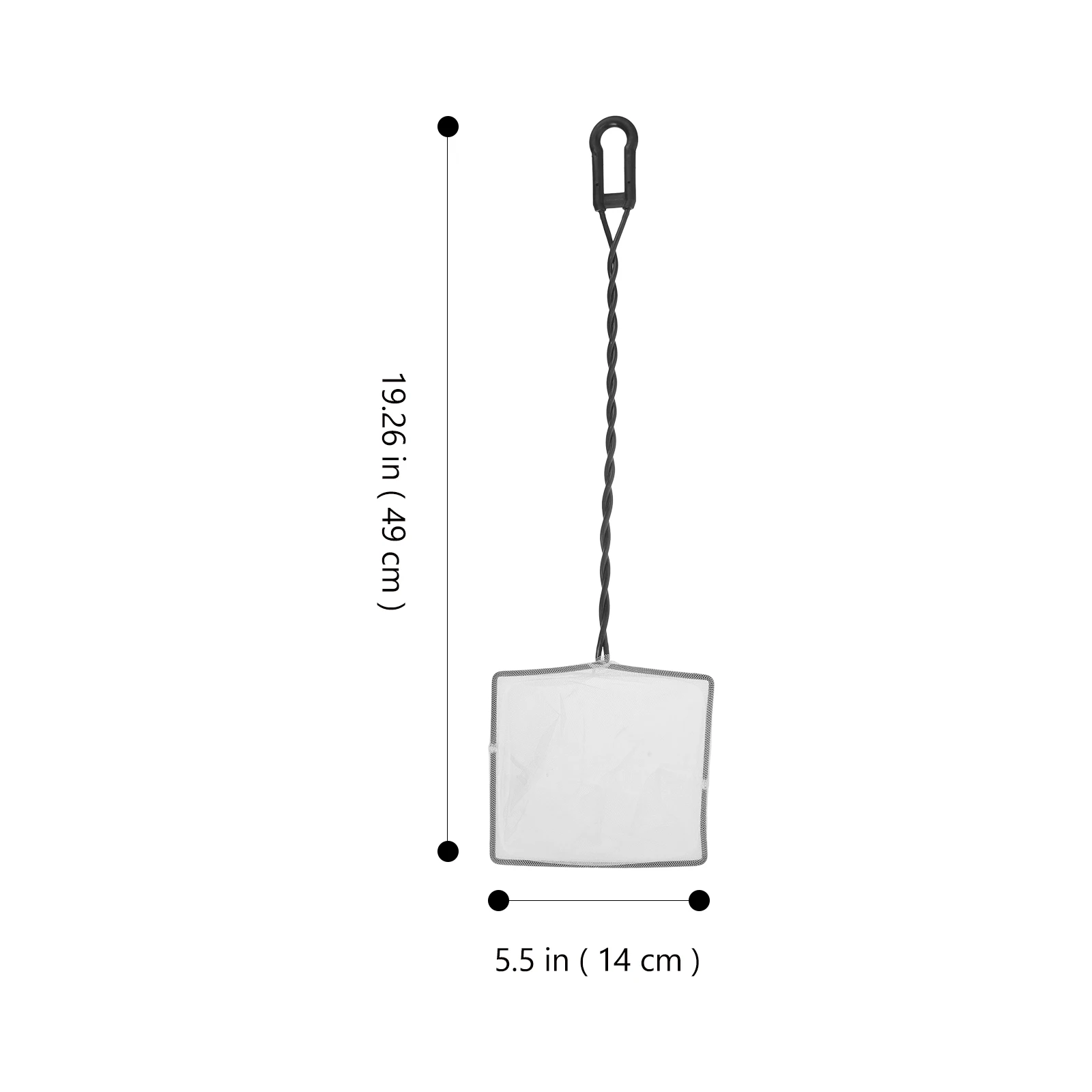 Portable Fish Net Fish Tank Landing Net Long Handle Square Aquarium Accessories Fishing Net Fish Floating Objects Cleaning Tool