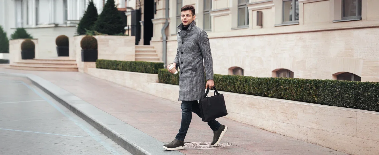FitVille Herren-Slipper aus Leder, leichte, legere Business-Slipper mit Fußgewölbestütze für geschwollene und breite Füße – Detail 7