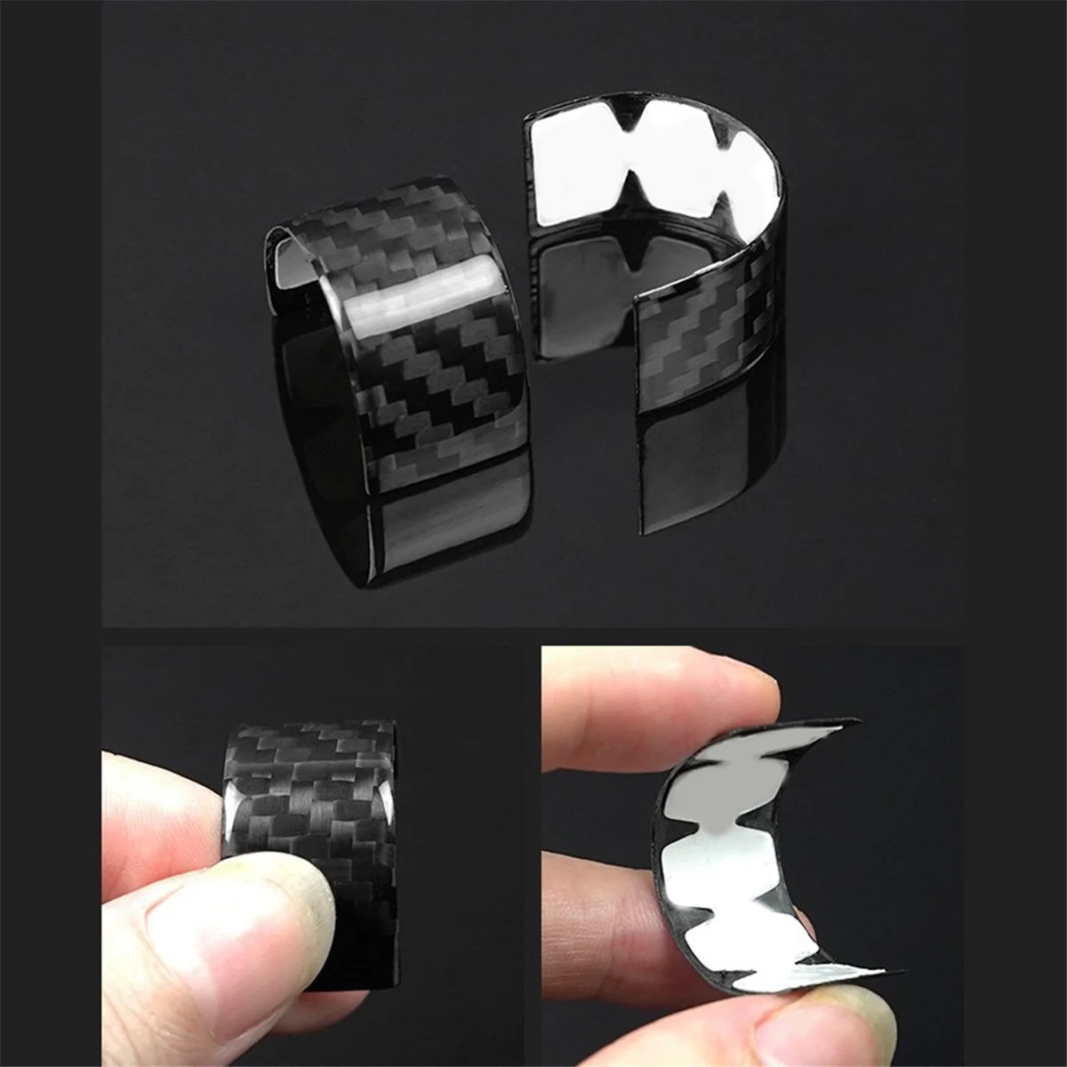 

# 90P автомобильные детали и аксессуары, наклейка из настоящего твердого углеродного волокна для Fiat 500 (красный), цвет A