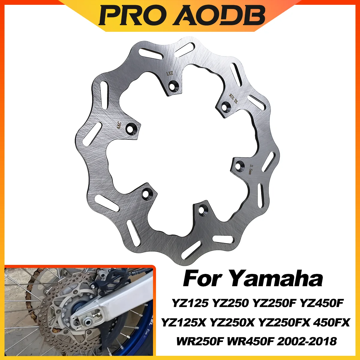 Motorrad-Hinterrad-Bremsscheibe für Yamaha YZ125 YZ250 YZ250F YZ450F YZ125X YZ250X YZ250FX 450FX WR250F WR450F Ersatzteile
