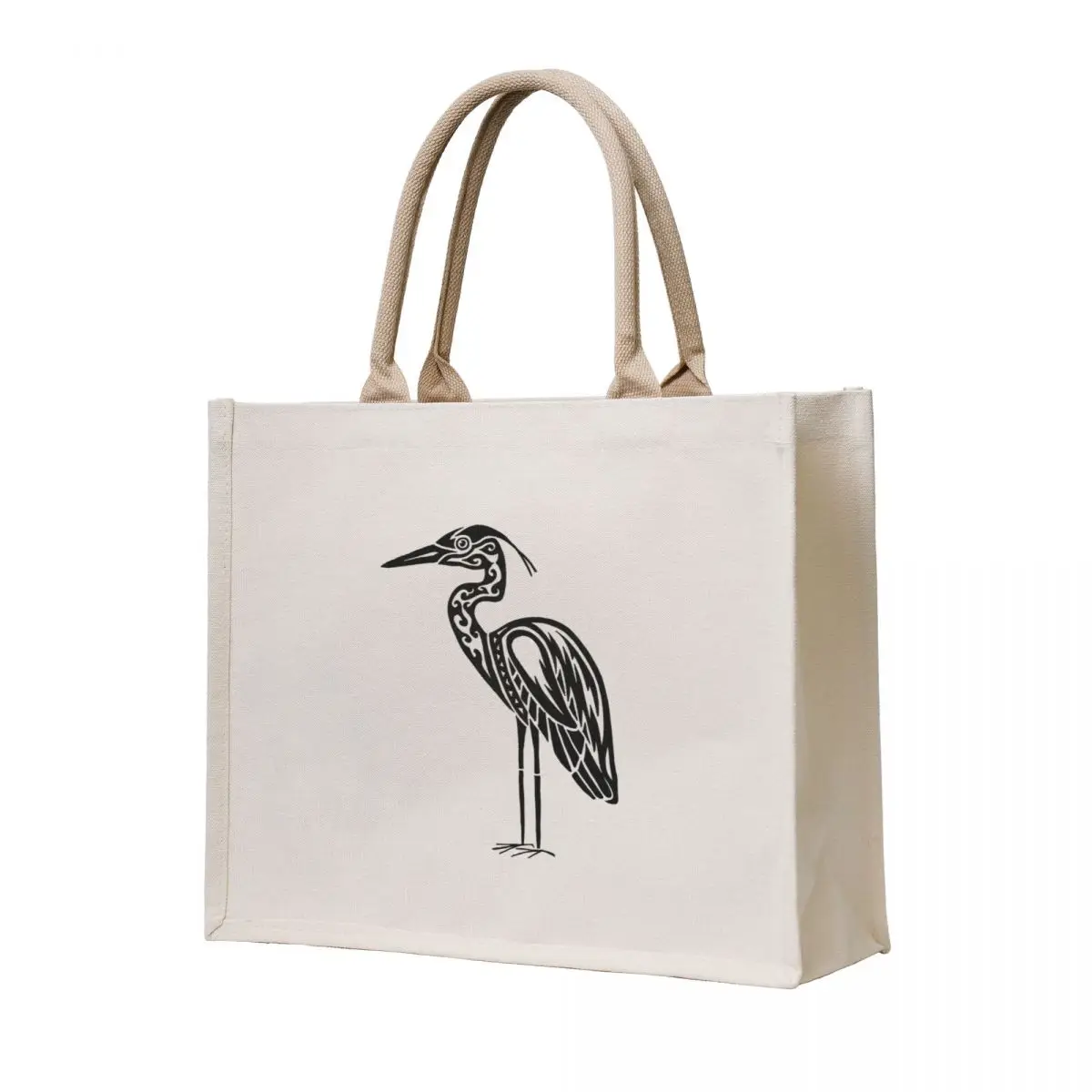 

Great Blue Heron Tribal Design Tote Bag personalized tote Women's shopper bag tote bag men shopper women