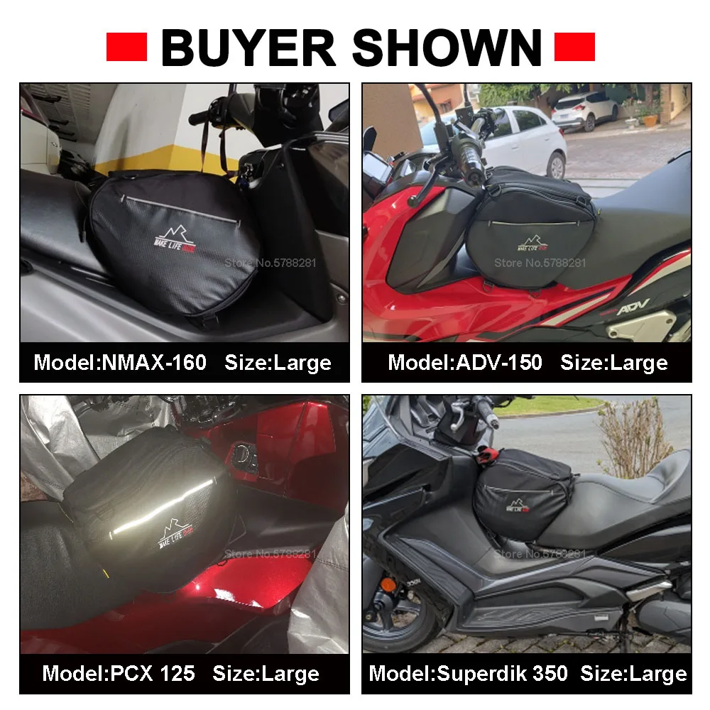 Tas penyimpanan terowongan tangki skuter untuk Kymco super Kink 350 XCITING L300 AK-550 CKD untuk KPV150 tas sadel perjalanan tas bahu