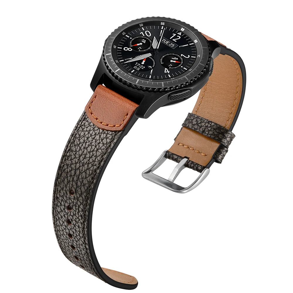 

22mm Watch strap for Samsung Gear S3 Classic/Frontier R760/R770 Genuine Leather band for Huami Amazfit Pace/Stratos 2/1 belt