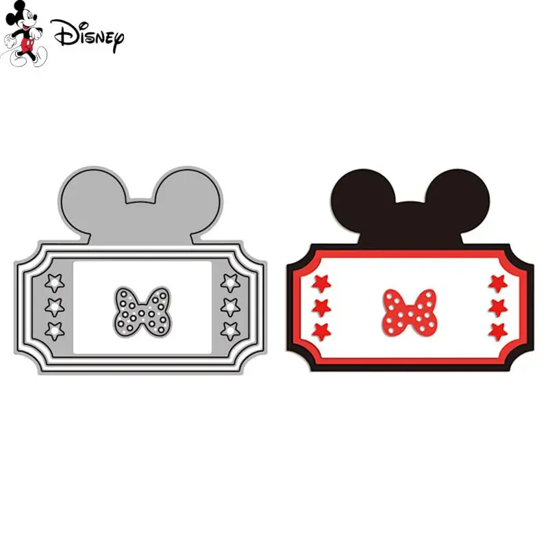 Myszka Miki z kokardką wykrojniki Disney Punch Diecut dla majsterkowiczów Scrapbooking tłoczenie kart papierowych rzemiosło nowy 2022 przyjazd