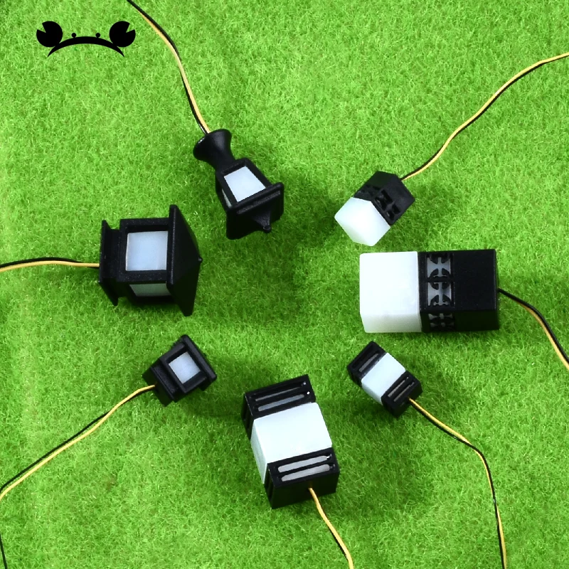 3szt Miniaturowa lampa 3V LED Light Garden Scenery Light Grass Lamp Dollhouse Model Building kit HO Scale Architecture Akcesoria