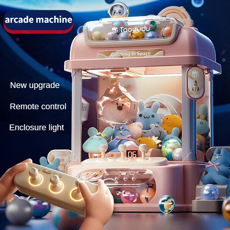 Children Remote Control Mini Claw Machine Automatic Coin Operated Play Game Arcade Crane Doll Machines Birthday Toys for Kids