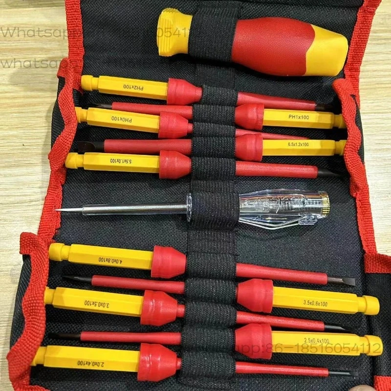 Export stock 12-piece set of insulating screw batch set, the word size has been certified by VDE