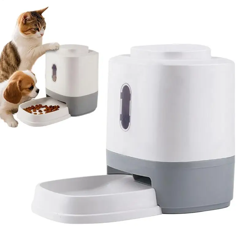 

Pet Food Dispenser For Dogs 1.5L Press Automatic Dog Treat Feeder With Bowl Slow Feeding Bowl Interactive Enrichment Toys For