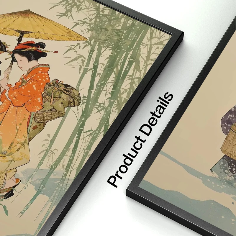 الكلاسيكية Ukiyoe الرجعية اليابانية الساموراي الثقافة اليابانية التقليدية المشارك قماش لوحات صور فنية للجدران لغرفة ديكور المنزل #5