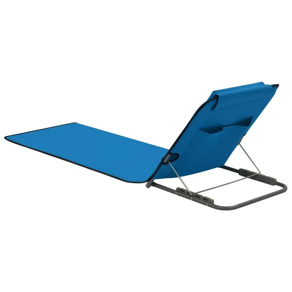 Foldable Beach Mats, Folding Sun Lounger, Chair for Campsite, Terrace, Adjustable Garden Chairs with Storage Pocket