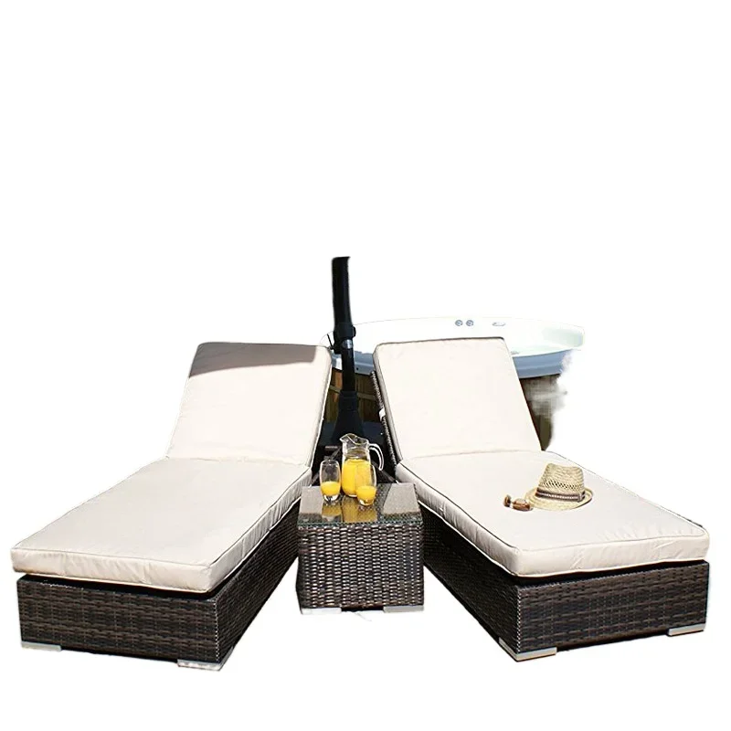 

Outdoor Balcony Lounger Rattan Chairs Rattan Loungers Garden Villa Sun Room Beach Loungers Pool Loungers Folding