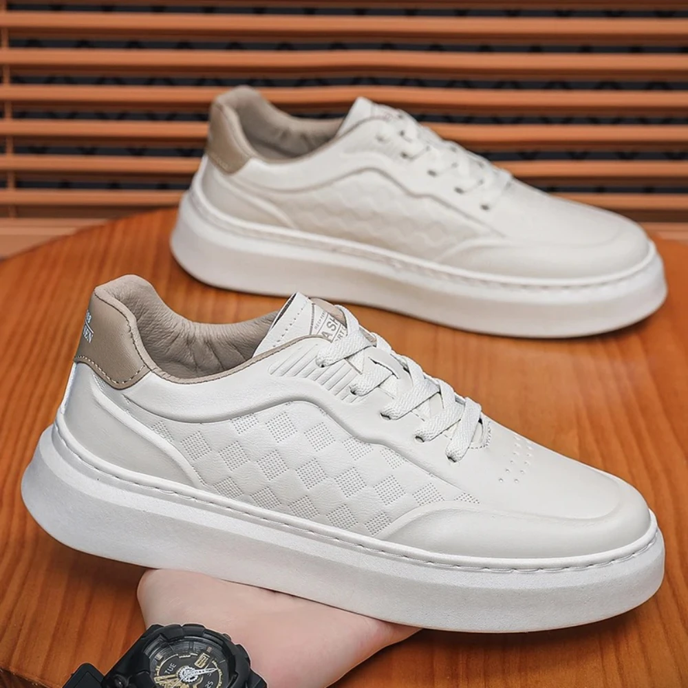 

Летние повседневные спортивные мужские белые туфли с низким берцем на толстой подошве, летние дышащие сезонные удобные кроссовки Zapatillas Hombre