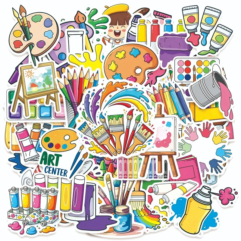 

10/30/50PCS Cartoon Color Grading Art PVC Sticker Aesthetic Decoration Scrapbooking Supplies DIY Hand Accounting