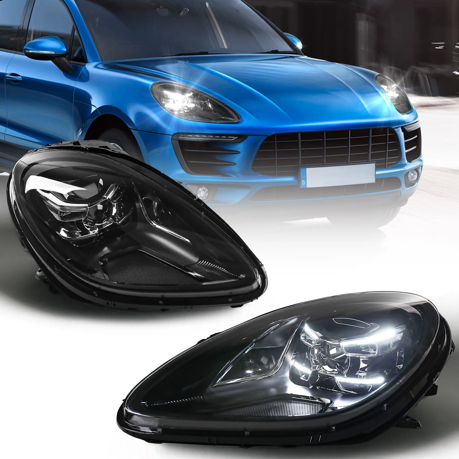 Modified Upgrade to Full Led From Old to New Version Headlight  for PORSCHE Macan 2014-2022