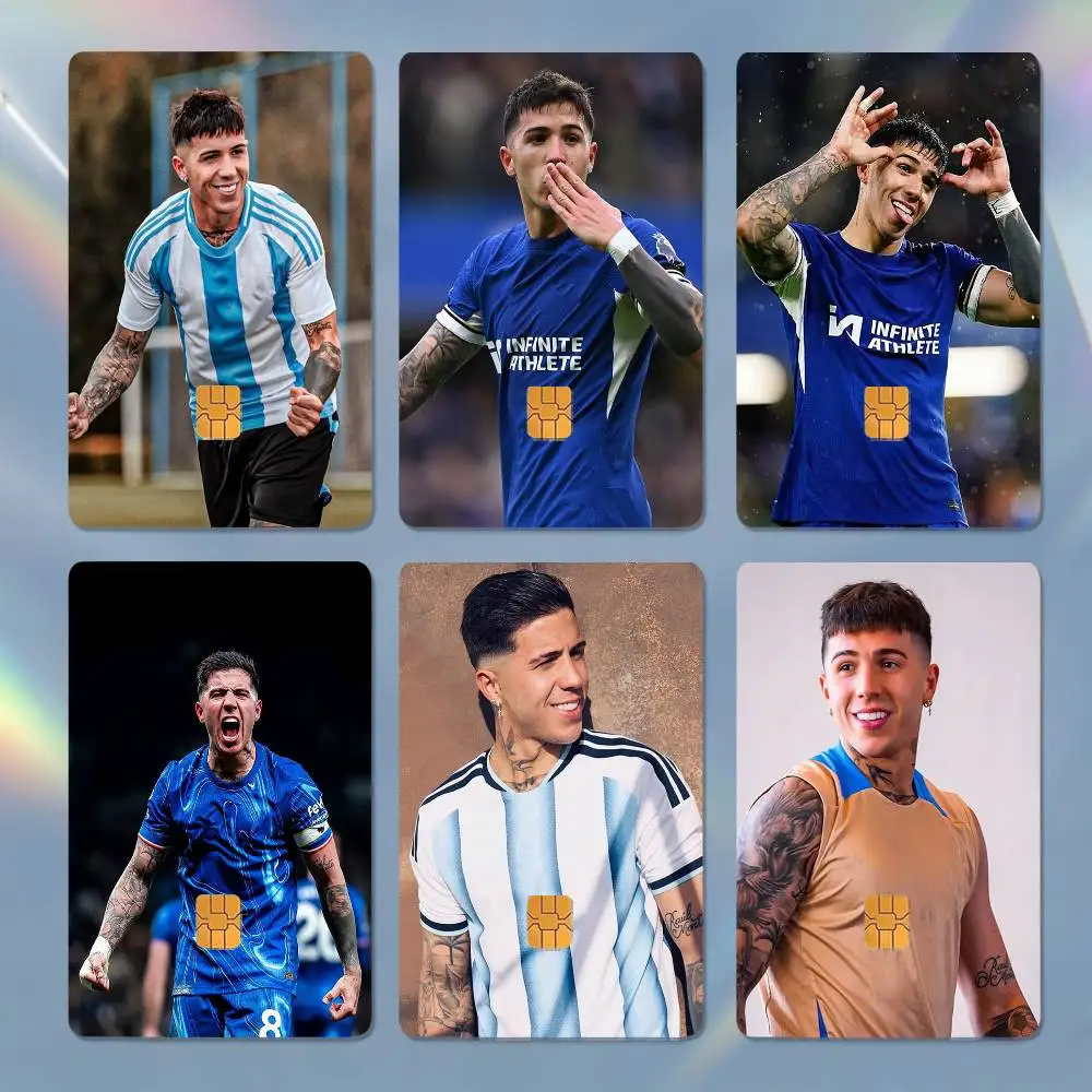 

Enzo Fernandez Football Sport Player HD Waterproof Card Skins Protective Stickers for Credit Bank Game Cards