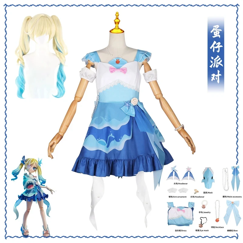 Disfraz de Cosplay de la Chica Silenciosa Stella, Eggy Party, Fright Night, Escape, Vengefu, Disfraz de Muñeca Payaso, Vestido, Guantes, Accesorios, Hallow FD1;6