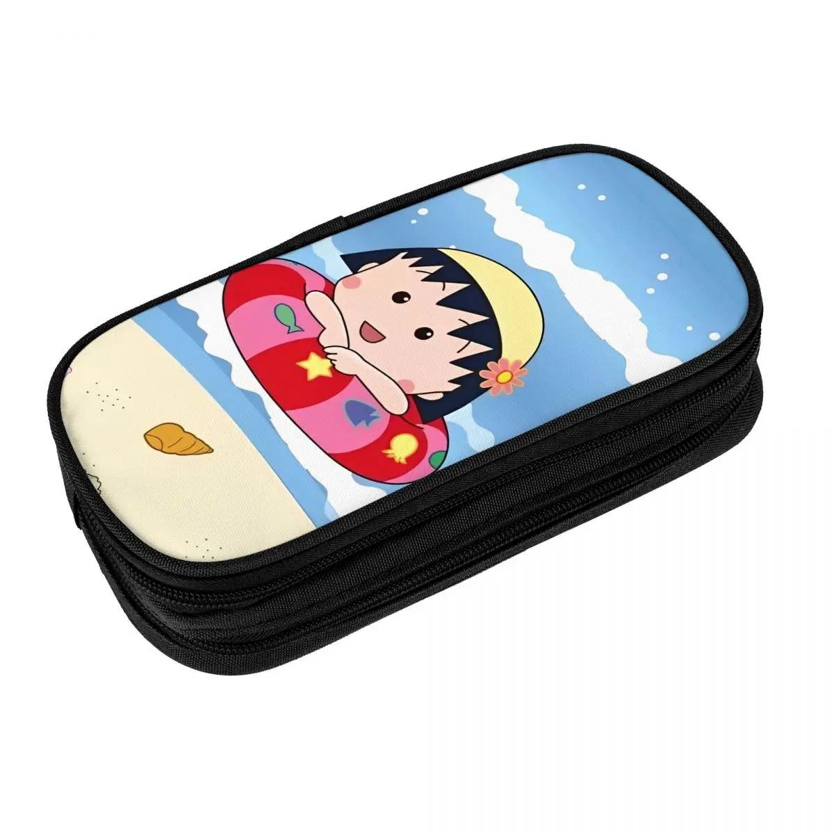 Japanese Cartoon Chibi Maruko-Chans Pencil Cases Pencilcases Pen Box Kids Large Storage Bags Students School Zipper Stationery