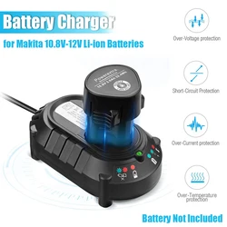 Chargeur pour Makita, BL1013, BL1014, 10.8V-12V, Eddie ion 24.com, DC10WA, perceuse électrique, tournevis, outils, chargeur d'alimentation