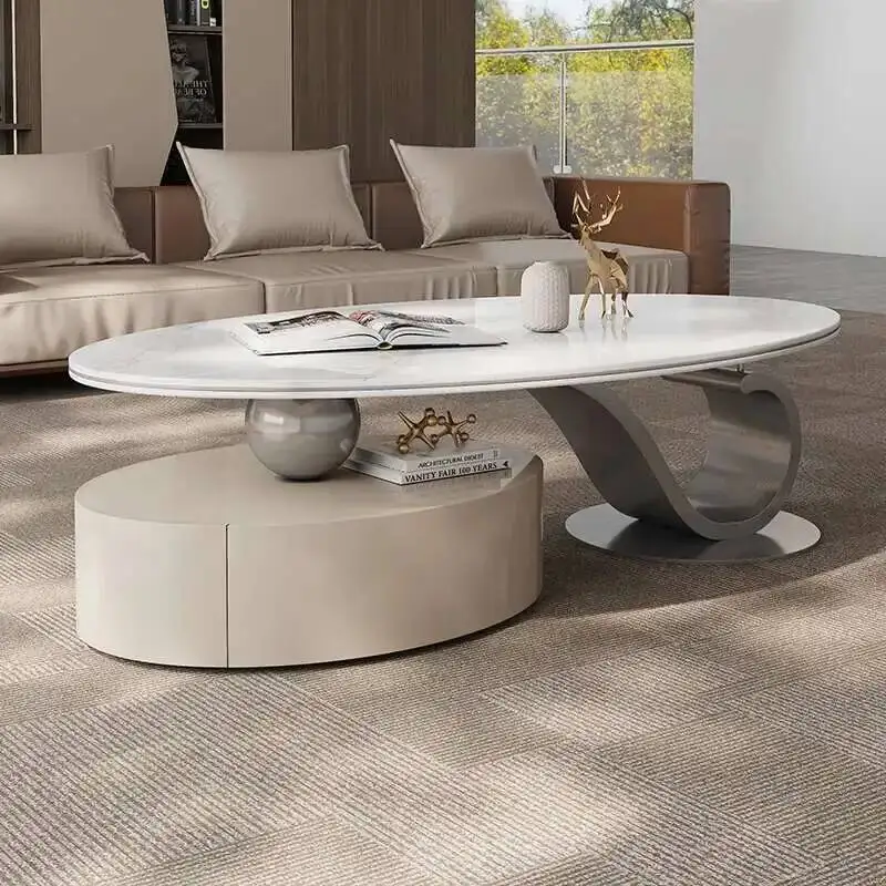 

Nordic Modern Kitchen Coffee Luxury Table Designer Aesthetic Cute Coffee Table Minimalist Service Couchtisch Home Furniture