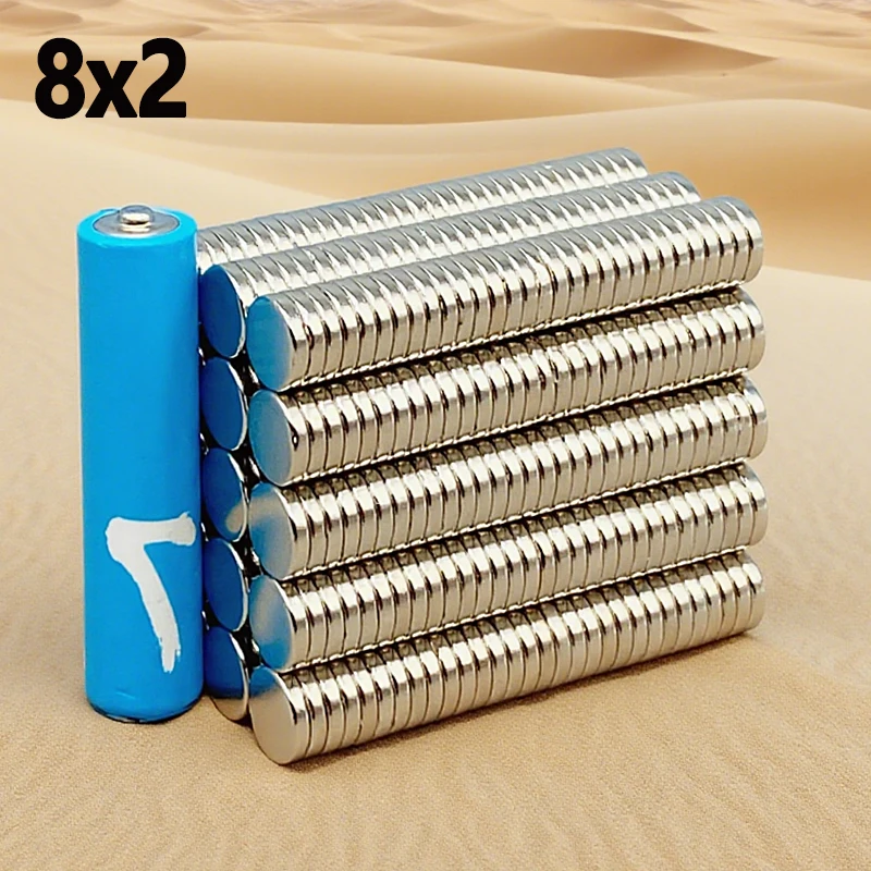 20-1000pcs 8x2mm Magnet Round Shape for Fridge Craft Diy Kitchen Refrigerator Office Garage Whiteboard Magnet 8*2mm Accessory