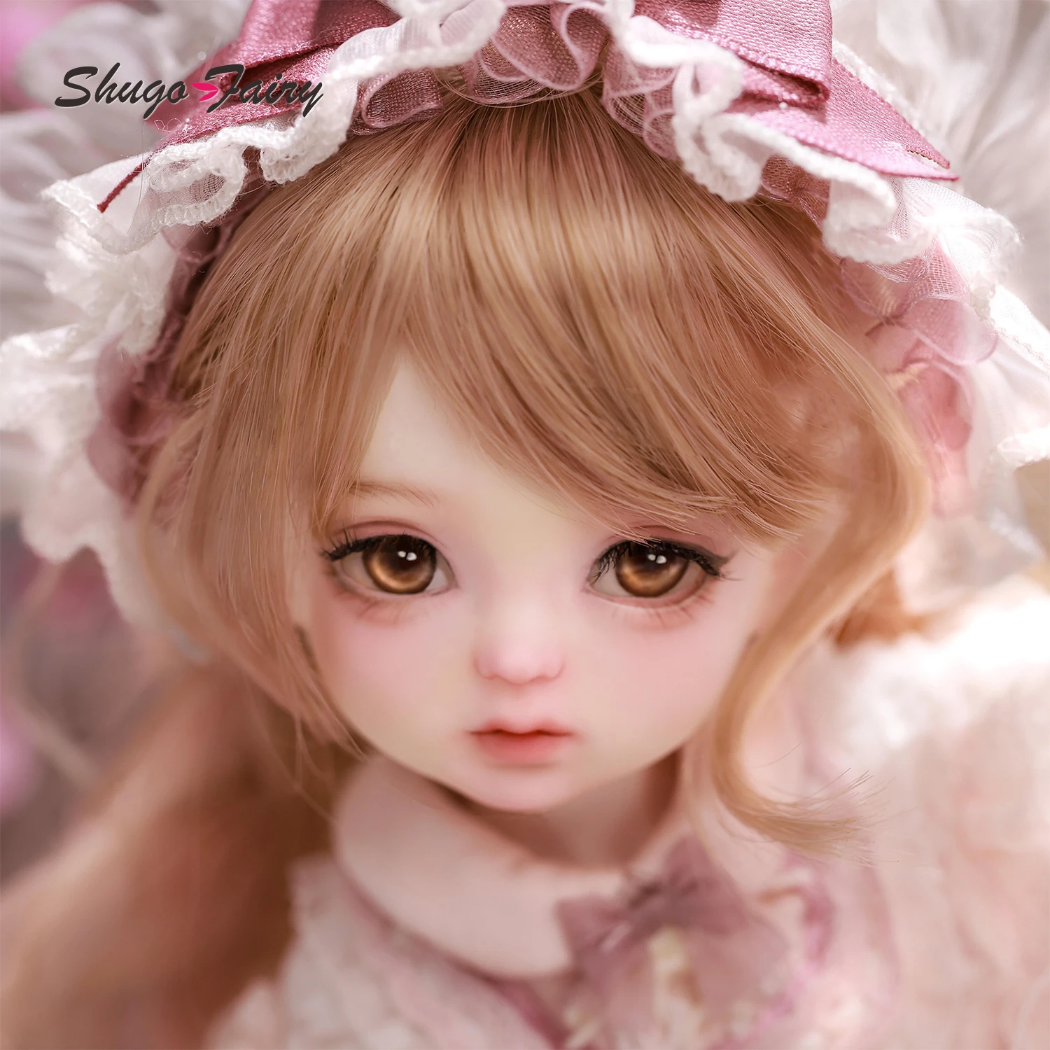

Bjd Doll 1/6 Yomi Fullset Anime Toy Sweet Heiress Face of A Child BJD Outfit W/ Cake Dress Bow Headband Pink Shoes ShugaFairy