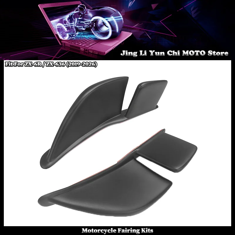 New Style Fit For ZX6R ZX636 2019-2026 ZX-6R ZX-636 ZX 6R 636 2025 2024 Motorcycle Winglets Accessories Panels Tail Fixed Wing