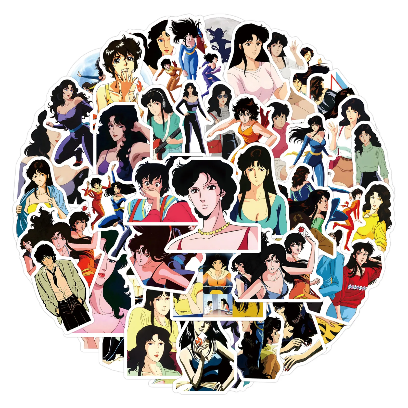 10/50 قطعة عين القط الكرتون ملصقات مضحك الرسوم المتحركة الكتابة على الجدران الديكور فتاة باردة DIY بها بنفسك اللعب محمول الغيتار الدراجة سكيت الشارات