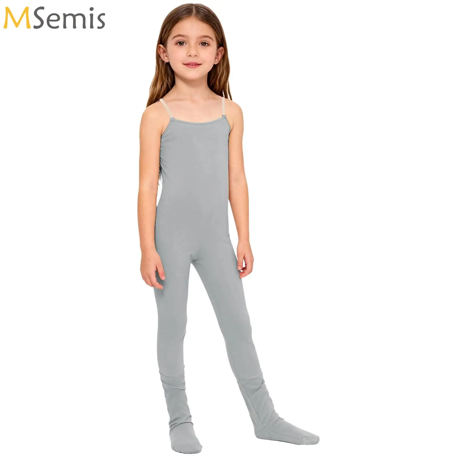 

Toddlers Girls Seamless Undergarment Nude Leotard Basic Camisole Gymnastics Workout Ballet Dance Figure Skating Practice Tops