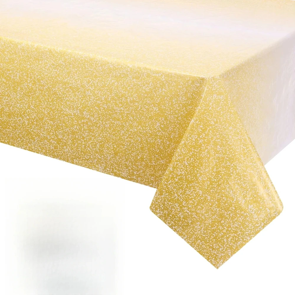 Ombre Rose Gold Glitter Plastic Tablecloth Waterproof Disposable Gradient Sequin Cover for Birthday Wedding Decor 54x108 Inch