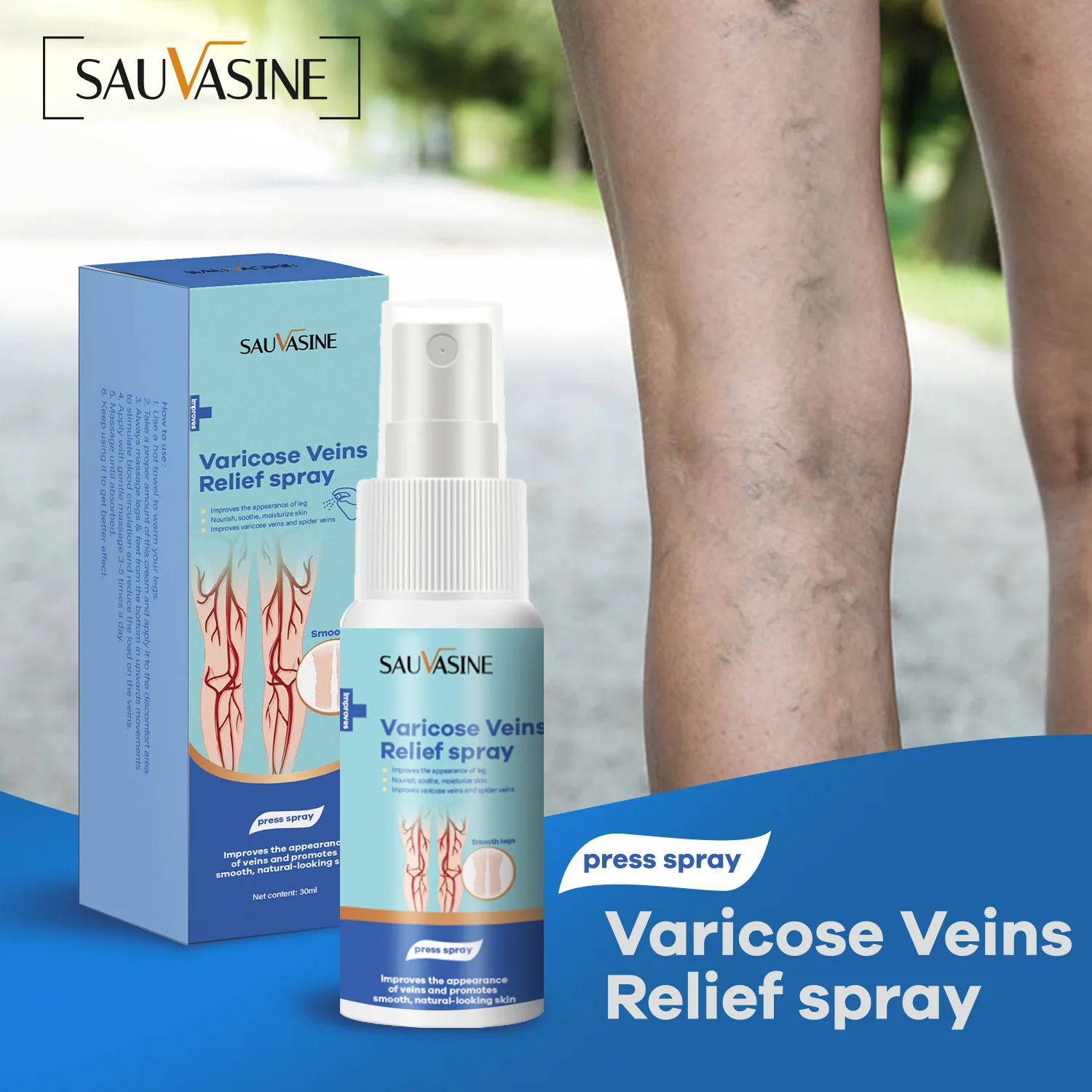 Varicose Vein Spray Angiitis Remedy Spray Relief Veins Hurt Phlebitis Legs Varicose Vein Spray for Legs Care