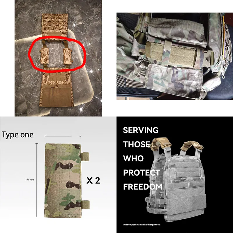 

1 пара утолщенных наплечников AVS с клейкими листовыми наплечниками, подходящих для AVS, JPC, CPC и других тактических жилетов.