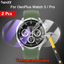 2Pcs For OnePlus Watch 3 / Pro SmartWatch 2.5D Ultra Slim HD Clear / Anti Purple Light 9H Tempered Glass Screen Protector Film