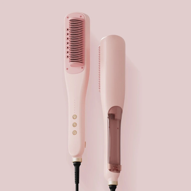 Steam Hair Straightener Brush, Hydrating Hair Care for Frizzy Coarse Hair, Steam Flat Iron Hair Straightener, Steam Styling Comb